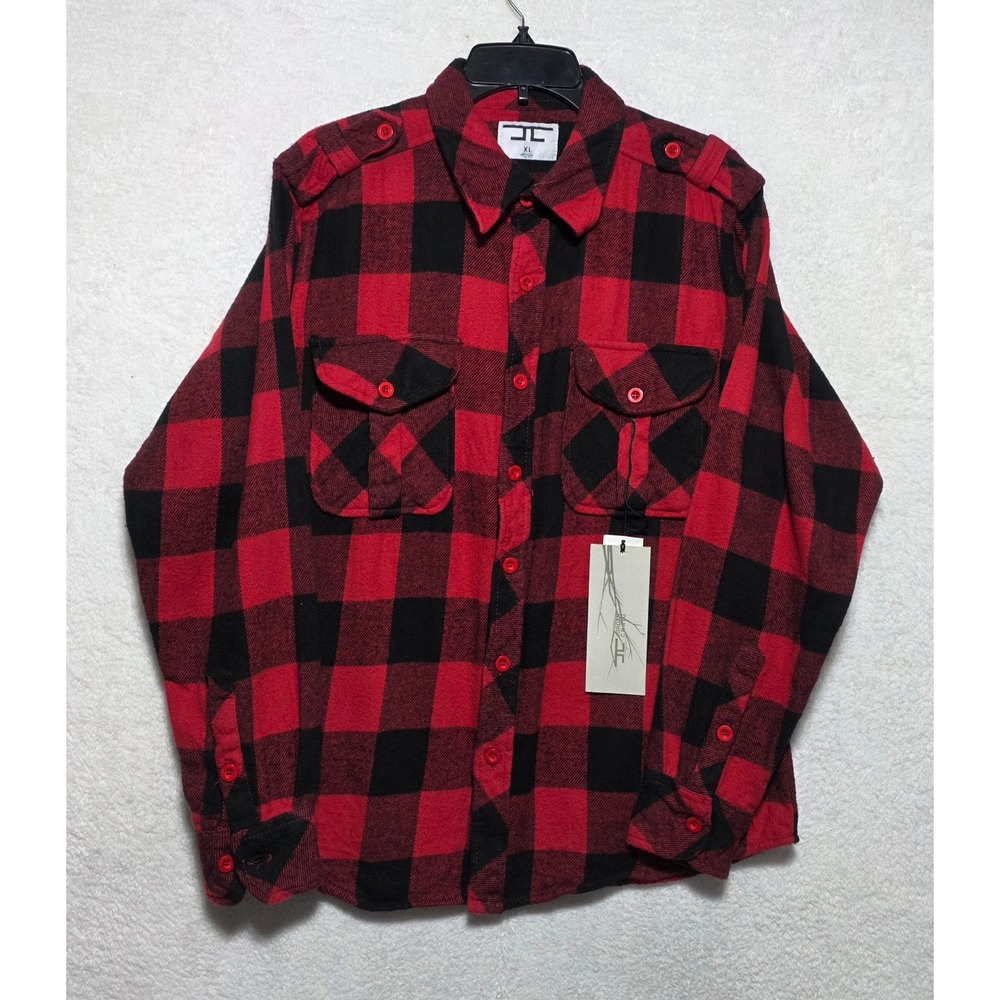 Jordan Craig Men's Red Black Buffalo Plaid Flannel Button Down Shirt XL NEW